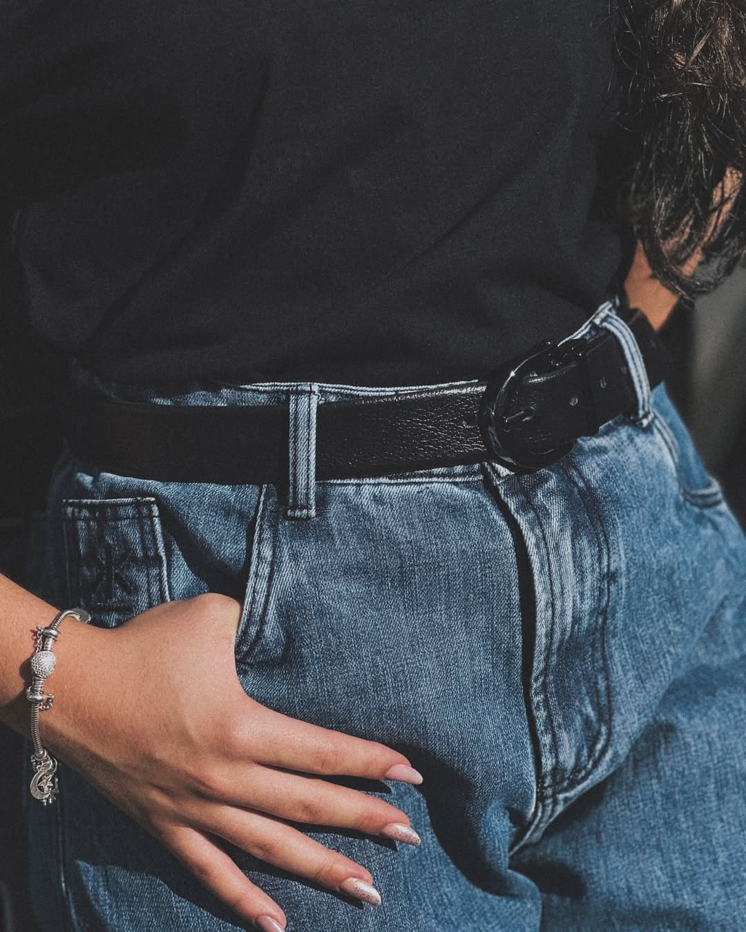 Calça Jeans Reta Cropped Azul JL