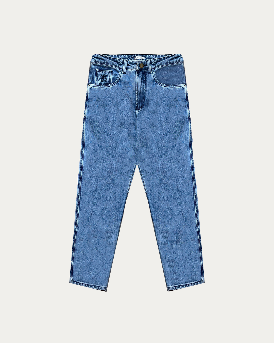 Calça Jeans Reta Cropped Azul JL